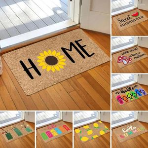 Tapijten deurmat geweldig korte fluweel vloer Tapijt 40x60 cm bloempatroon zomer welkom deurmat woningdecor