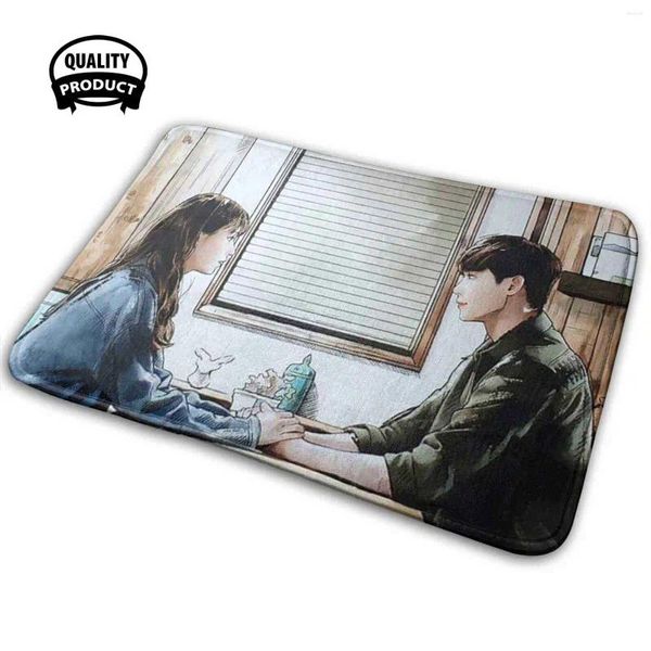 Alfombras Drama W Soft House Family Anti-Slip Mat Alfombra alfombra Corea Boys sobre flores Hani Kdrama K Kpop Lee Min