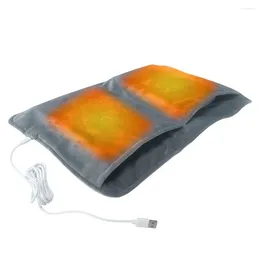 Carpets chauffants chauffés chauffés électriques Soft 11,81 x 19,69 dans un coussin de chauffage rapide pliable USB rechargeable pour le lit sous le bureau