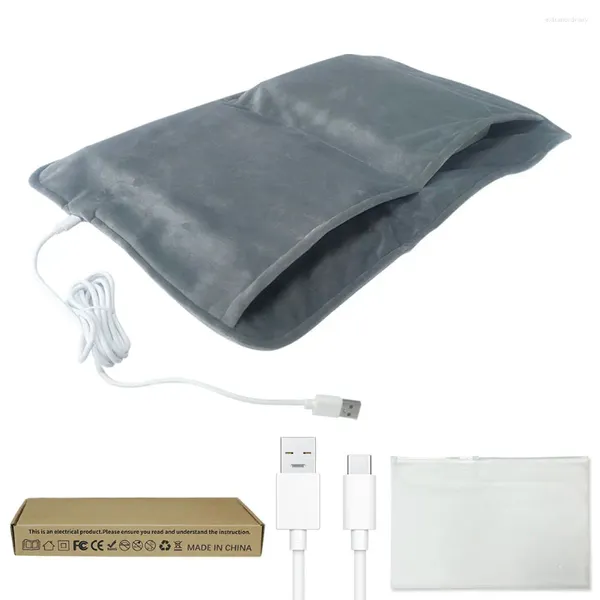 Alfombras calentador de calentador de pie calentado eléctrico suave 11.81 x 19.69 en almohadilla de calefacción USB recargable para mujeres cama para hombres debajo del escritorio