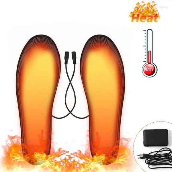 Carpets électriques chauffés à seme intérieure chauffée orthopédique semelles pour hommes baskets de chaussures Emballage de hauteur de chauffage