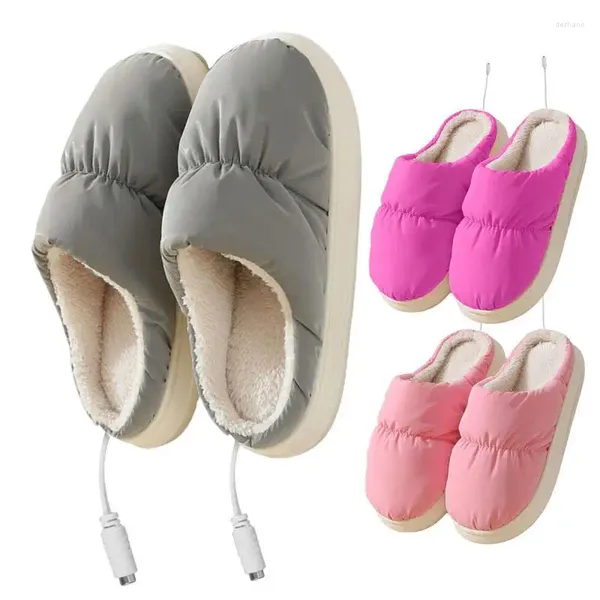 Carpets Slippers chauffés électriques Bottes de chauffage USB Foot plus durable Chaussures de chauffage du chargeur pour femmes fournitures