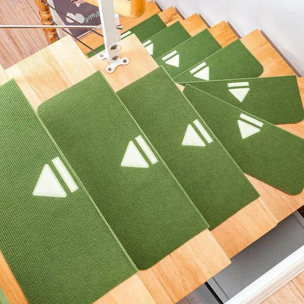 Alfombras de bordado 4pcs/estanque alfombra de alfombra para escaleras esteras de escalera antideslizante