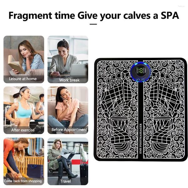 Carpets EMS Foot Massage Mat 8 Modes Pieds électriques USB Stimulateur musculaire de jambe rechargeable Remote pour la maison et le bureau Utilisation