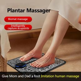 Alfombras EMS Pulse Pulse Electric Foot Massager Machine USB 150MAH 19 Gears Acupuntura Masaje de masaje de masaje con controgueo remoto