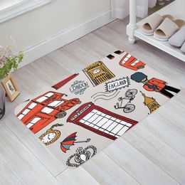 Carpets England London Cartoon Style Living Salle Paillomat Tapis bas Bâque de table basse de plancher Étude Couade de chambre à coucher Décoration Haute à la maison