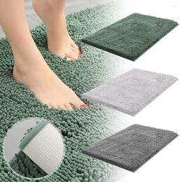 Tapis d'entrée tapis de bain de bain chenille non glissant pour la douche de la maison Bathmat soft absorbant microfibre portier 40x60cm V0b7