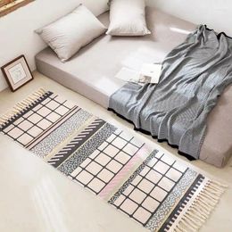Carpets Tendance ethnique Big Pild Tassels Tapis moderne Géométrique Matteur de chambre à coucher