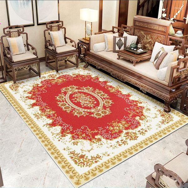 Tapis tapis européen pour salon canapé Table basse chambre recouverte de tapis de sol domestique tapis Tatami de luxe