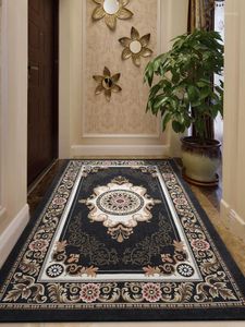 Tapis européen maison Long couloir tapis porte d'entrée lit chambre tapis pour vivre décoratif anti-dérapant chevet sol