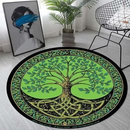 Tapis de style européen de style décoration circulaire tapis salon chambre chambre à coucher chaise de chevet coussin yoga sans glissement