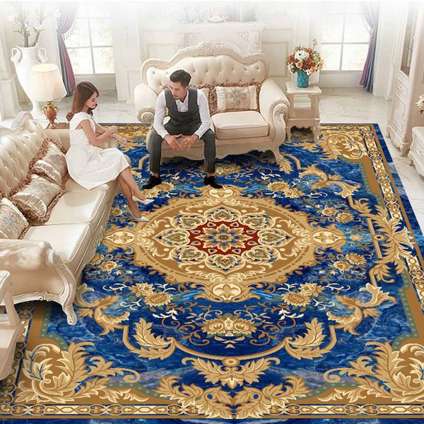 Tapis Style Européen Tapis À Poils Courts pour Salon Decortion Tapis pour Chambre Décor Tapis Maison Tapis Lavable Tapis De Sol pour La Maison W0413