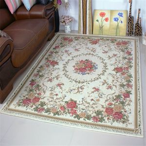 Tapis Style Européen Épais Délicat Floral Tapis Pour Salon Décor Pastorale Tapis Chambre Maison Étage Porte Tapis Grand Tapis 230511