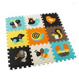 Alfombras EVA Crawling Mat Costura Piso de gamuza Juego de bebé Moda para el hogar Sala de estar Dormitorio Puzzle Alfombra de espuma 30 1 cm