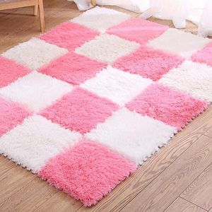 Carpets Eva Foam Floor Mat Fluffy Plux Tapis Tiles Interlanotage Soft Puzzle pour chambre à coucher pour chambre à coucher.