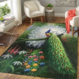 Tapijten prachtige pauw schilderen tapijt mooi