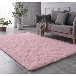 Alfombras alfombra de área extra grande 9x12 pies alfombras de peluche rosa ultra suave para la habitación no escronista de la guardería moderna de piel sintética decoración del hogar alfombra