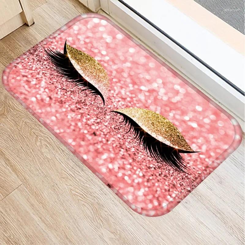 Tappeti Modello stampato per ciglia 40 60 cm tappetino per porta di ingresso da cucina per moquer tappeti da pavimento interno tappeto anti-slip