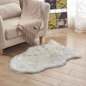 Tapijten faux bont vloerkleed voor sofa harige tapijt kunstmatige wol schapenvacht salonkamer decor vloermat pluizig zachte rustruimte deken zitkussen