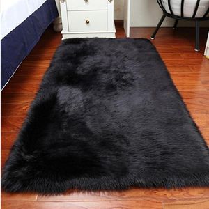 Tapijten faux schapenvacht tapijt natuurlijke kunstmatige mat tapijtbont deken decoratieve dekens voor bed thuis
