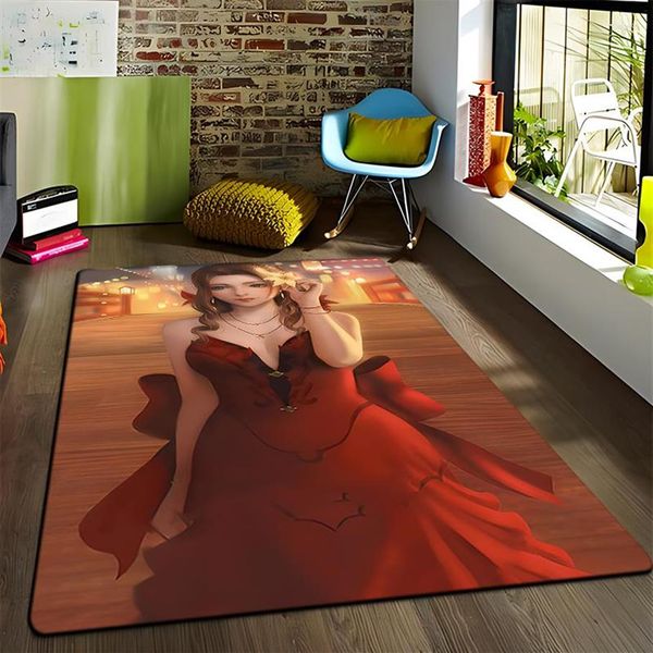 Tapis Final Fantasy Tapis Art Imprimé Salon Chambre Tapis pour Enfants Tapis de Cuisine Doux Tapis de Sol en Flanelle antidérapant286R