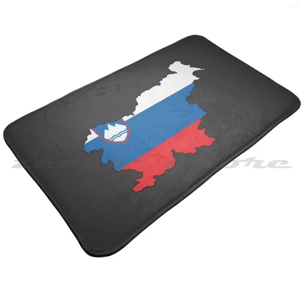 Cartes de tapis cartes Slovénia Patre de tapis souple Patre-le-pain sans glissement Absorption de tapis Europe Pays