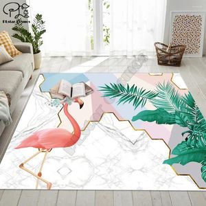 Carpets Flamingo Match Carpet Square Anti-Skid Area Area Floor tapis 3d tapis à manger non glissée Living Living Softroom