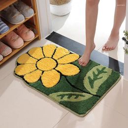 Carpets Flocks Absorbant Floor Mat Cartoon Porte non skid pour entrer dans les tapis de salle de bain