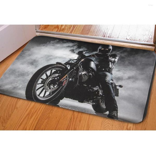 Alfombras, alfombrilla para el suelo para el hogar, geniales motocicletas y ciclistas, lavable, antideslizante, para cocina, entrada a la casa, alfombrillas de baño personalizadas