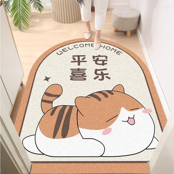 Tapis Tapis de Sol Entrée Salle de Bains Tapis Super Absorbant Antidérapant Facile à Nettoyer Dessin Animé Mignon Porte Kit