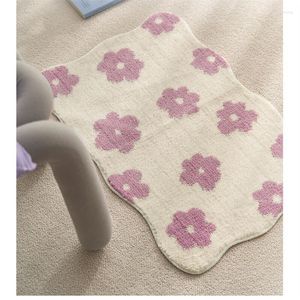 Tapis Floral Tufting Tapis Tapis De Porte Doux Épais Moelleux Tufté Tapis De Sol Salle De Bains Absorbant Toilette Cuisine Entrée F