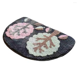 Carpets Flower Bath Mat Boho Cartoon Panda Panda Match Semiccle Floor Bathroom tapis pour cuisine