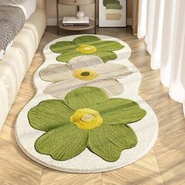 Tapis Tapis de fleurs pour salon grande surface chambre à coucher moderne tapis en peluche décoration de la maison tapis moelleux doux