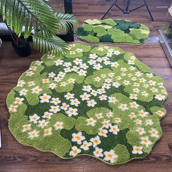 Tapis fleur tapis de fleur touffés pour le salon décor de chambre à coucher forêt forets jardin tapis de sol forers épais