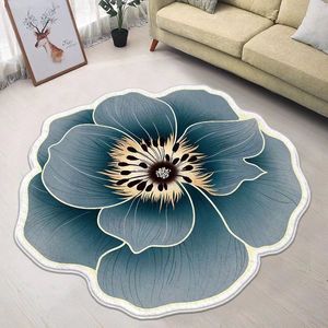 Tapijten Bloemvorm Tapijt Soft Pluche Badkamer Mat Home Decor Woonkamer Non-slip vloer Mat Sofa Tatami Bed Tapijten Baby Crawling Mat 230511