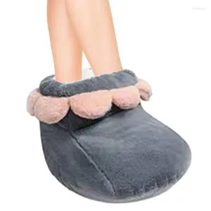 Tapis chauffage du pied moelleux chauffage rapide des pieds chauds plus chauds farfelu pantoufle accessoires d'hiver pour femmes pour le travail de lecture