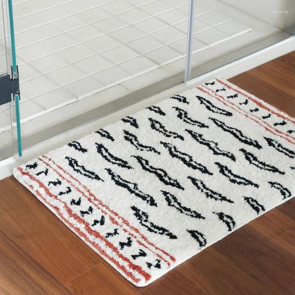 Carpets Tiger Tiger Stripe Bathmat Tufting Salle de bain tapis chambre à coucher latérale tapis de tapis d'entrée de sol