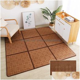 Tapis pliant tapis de sol en rotin épais salon Slee Tatami tapis tapis été bébé jouer antidérapant R230725 livraison directe maison Garde DH24Q