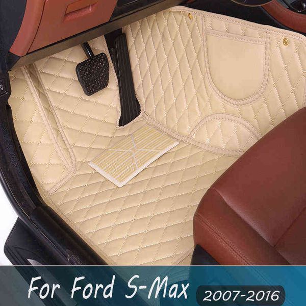 Tapis pour Ford S-Max Smax S Max 2016 2015 2014 2013 2012 2011 2010 2009 2008 2007 (5 places) Tapis de sol de voiture Dash Foot Pads Tapis H220415