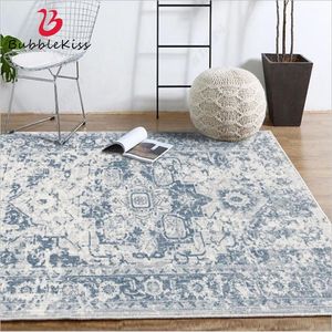 Tapis pour salon européen classique bleu motif abstrait tapis salon table accessoires tapis pour chambre 210301