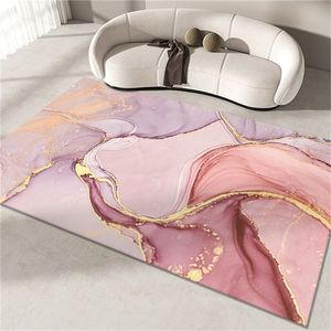 Tapis pour salon rose or peinture à l'huile lavable décoration sol salon tapis grande surface tapis chambre tapis HomeDecor tapis 220511