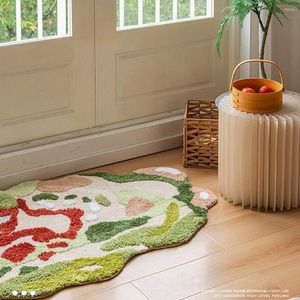 Tapis mousse de forêt tapis tapis de plantes simulées irrégulières pour salon chambre décoration de la maison enfants coussins tapis moelleux