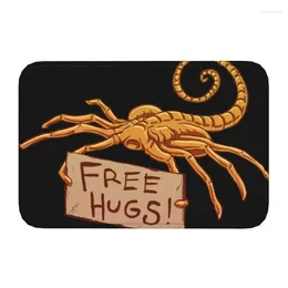 Tapis Free Hugs Tapis de porte avant antidérapant extérieur à séchage rapide Facehugger Alien Xenomorph Paillasson Jardin Garage Tapis d'entrée Tapis
