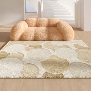 Tapis français couleur crème grande surface salon tapis décoratif lumière luxe doux moelleux chambre anti-sale antidérapant tapis de maison 230923