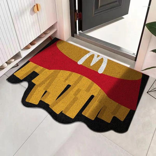 Tapis frites TACO paillasson PVC anti-dérapant paillasson 60x40cm tapis de tarte à la citrouille pour salon tapis décorations cuisine pied