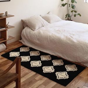 Carpets French Tufting Geometric Living Room Carpet Bedroom Tapis Soft Halway Halway Area Pled Mat Mat à sol