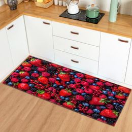 Tapis Motif De Fruits Tapis De Cuisine Feutre Matériel Chambre Beau Rectangle Tapis Antidérapant Pour Maison Entrée Paillasson TapisCarpets Tapis