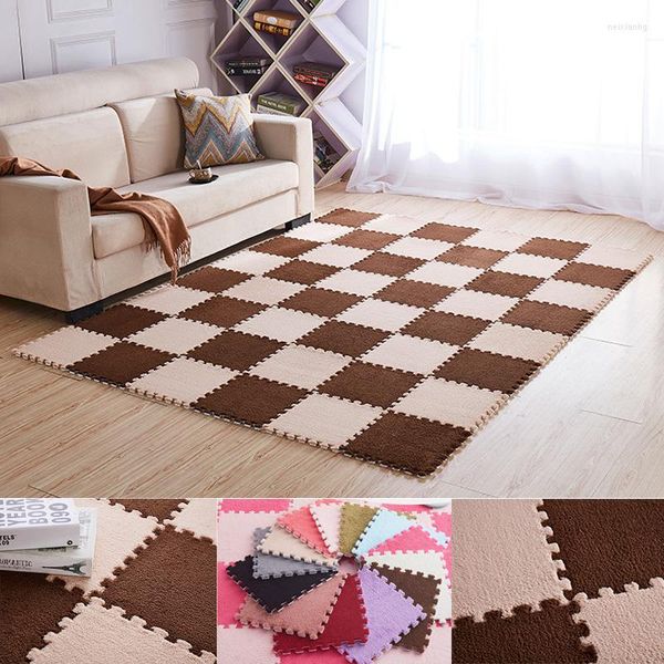 Tapis chambre complète Patchwork tapis décoration de sol tapis maison Cube Puzzle Eva mousse peluche Surface anti-dérapant Tatami