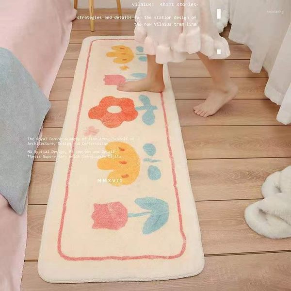 Tapis Tapis De Fourrure Pour Enfants Enfants Tapis En Peluche Tapis Moelleux Kawaii Chambre Décor Porte D'entrée Tapis Bébé Vivant Moderne