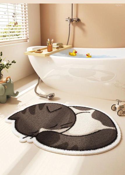 Tapis GBD0100 Tapis de pied de bande dessinée absorbant l'eau forte à l'entrée de la salle de bain domestique anti-dérapant épaissi spécial